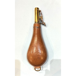 Poire à poudre en cuir